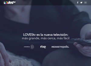 How lovestv.es looks like on a tablet such as an iPad.