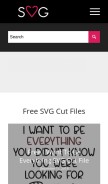 How lovesvg.com looks like on a mobile device such as an iPhone.