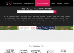 How lovesvg.com looks like on a tablet such as an iPad.