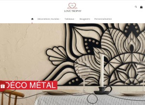 How lovetrophy.com looks like on a tablet such as an iPad.