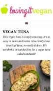 How lovingitvegan.com looks like on a mobile device such as an iPhone.
