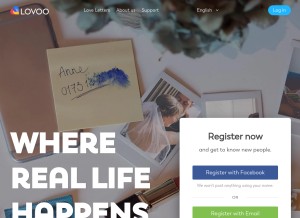 How lovoo.de looks like on a tablet such as an iPad.