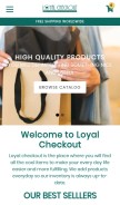 How loyalcheckout.com looks like on a mobile device such as an iPhone.