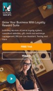 How loyalshops.com looks like on a mobile device such as an iPhone.
