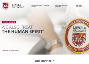 How loyolamedicine.org looks like on a tablet such as an iPad.