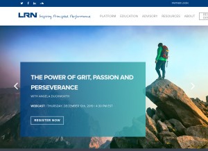 How lrn.com looks like on a tablet such as an iPad.