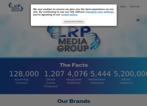 How lrp.com looks like on a tablet such as an iPad.