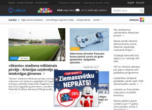 How lsm.lv looks like on a tablet such as an iPad.