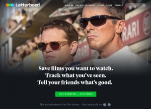 How ltrbxd.com looks like on a tablet such as an iPad.