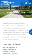 How ltu.edu looks like on a mobile device such as an iPhone.