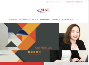 How luatminhanh.vn looks like on a tablet such as an iPad.