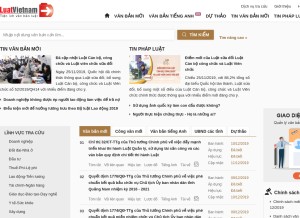 How luatvietnam.vn looks like on a tablet such as an iPad.