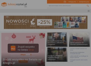 How lubimyczytac.pl looks like on a tablet such as an iPad.