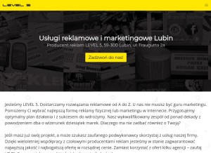 How lubin.biz looks like on a tablet such as an iPad.
