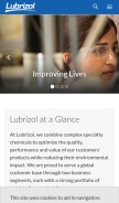 How lubrizol.com looks like on a mobile device such as an iPhone.