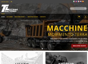 How lucanatractors.it looks like on a tablet such as an iPad.