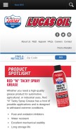 How lucasoil.com looks like on a mobile device such as an iPhone.