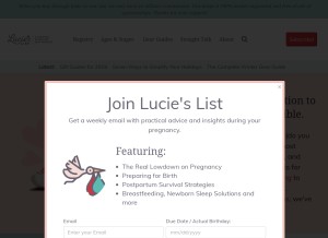 How lucieslist.com looks like on a tablet such as an iPad.