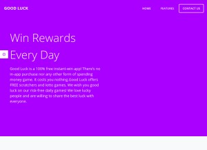 How luckfun.vip looks like on a tablet such as an iPad.