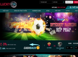 How lucky88.net looks like on a tablet such as an iPad.