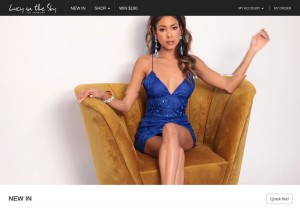 How lucyinthesky.com looks like on a tablet such as an iPad.