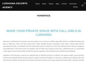 How ludhianaescortsagency.in looks like on a tablet such as an iPad.