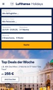 How lufthansaholidays.com looks like on a mobile device such as an iPhone.