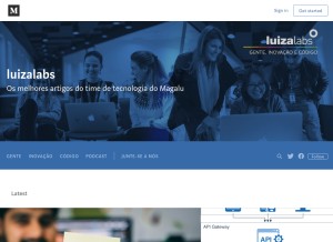 How luizalabs.com looks like on a tablet such as an iPad.