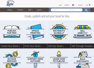 How lulu.com looks like on a tablet such as an iPad.