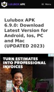 How lulubox.top looks like on a mobile device such as an iPhone.