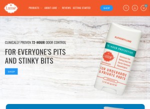 How lumedeodorant.com looks like on a tablet such as an iPad.