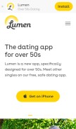 How lumenapp.com looks like on a mobile device such as an iPhone.