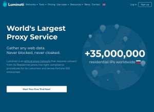 How luminatinet.com looks like on a tablet such as an iPad.