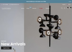 How luminesy.com looks like on a tablet such as an iPad.