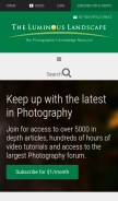 How luminous-landscape.com looks like on a mobile device such as an iPhone.