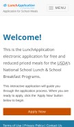 How lunchapplication.com looks like on a mobile device such as an iPhone.