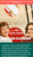 How lunchgarden.be looks like on a mobile device such as an iPhone.