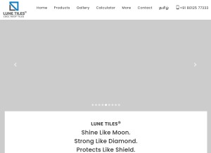 How lunetiles.com looks like on a tablet such as an iPad.