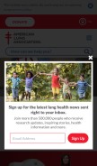 How lung.org looks like on a mobile device such as an iPhone.