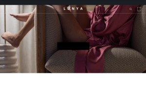How lunya.co looks like on a tablet such as an iPad.
