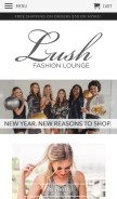 How lushfashionlounge.com looks like on a mobile device such as an iPhone.