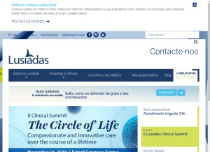 How lusiadas.pt looks like on a tablet such as an iPad.