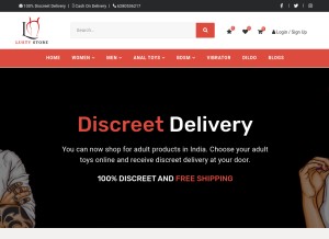 How lustystore.com looks like on a tablet such as an iPad.