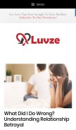 How luvze.com looks like on a mobile device such as an iPhone.