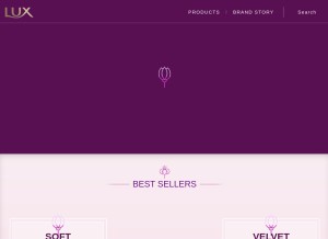 How lux.com looks like on a tablet such as an iPad.