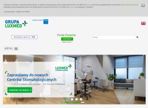 How luxmed.pl looks like on a tablet such as an iPad.