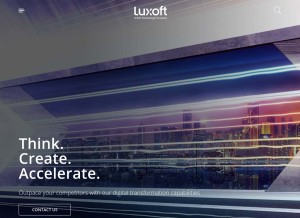 How luxoft.com looks like on a tablet such as an iPad.