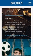 How luxottica.com looks like on a mobile device such as an iPhone.
