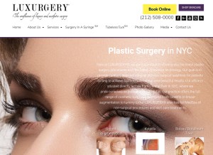 How luxurgerynyc.com looks like on a tablet such as an iPad.