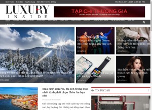 How luxury-inside.vn looks like on a tablet such as an iPad.